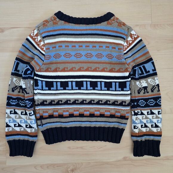 Lanvin Enfant Mini-me Jacquard Jumper Fair Isle Sweater 8yr Kids Cotton Cashmere - Picture 3 of 7